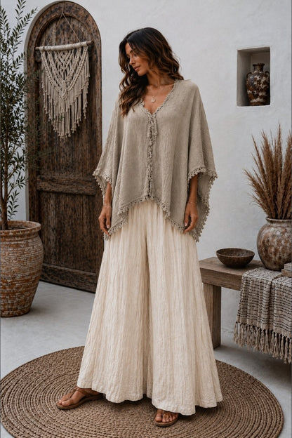 Nomad Cotton Crinkle Pants Natural