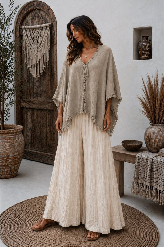 Nomad Cotton Crinkle Pants Natural