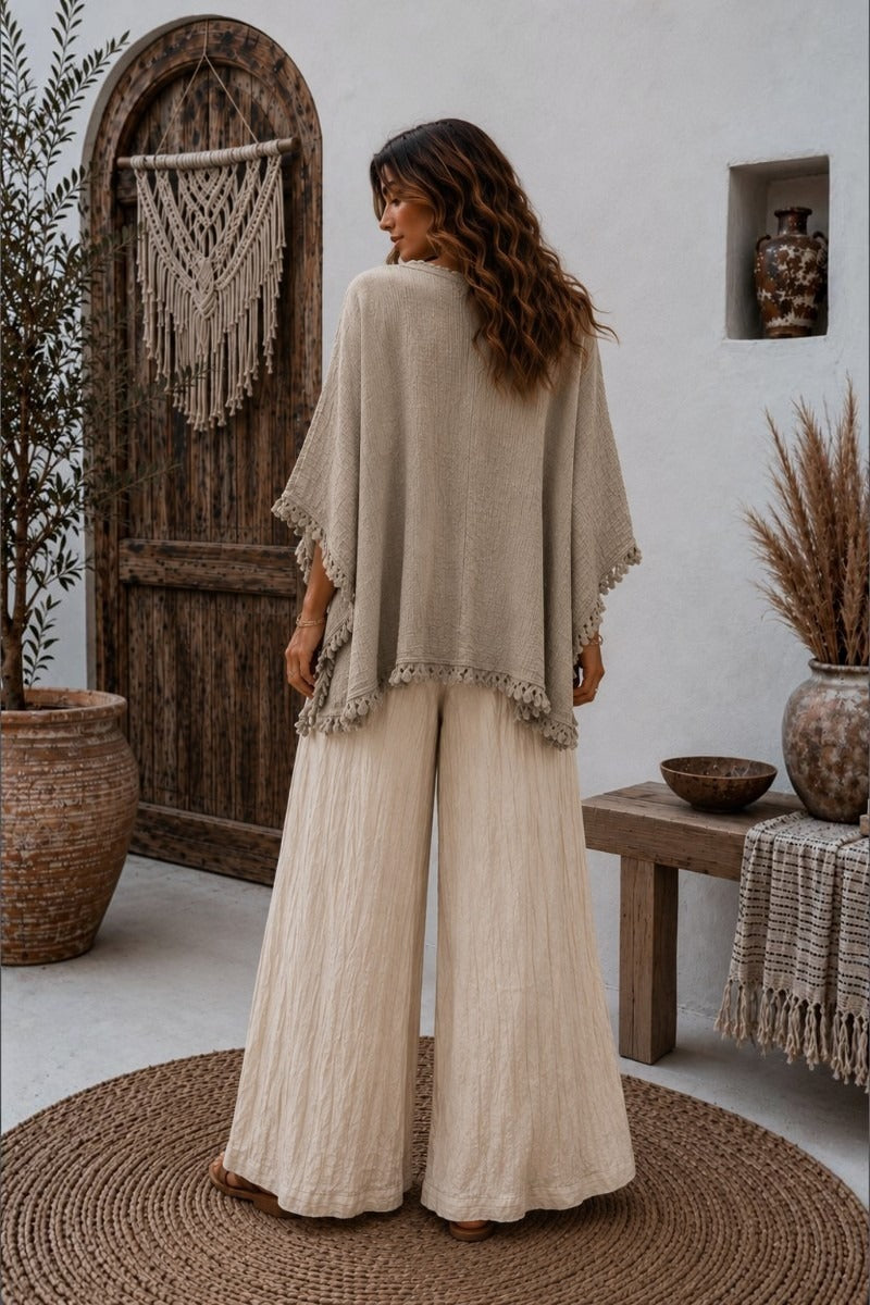 Nomad Cotton Crinkle Pants Natural