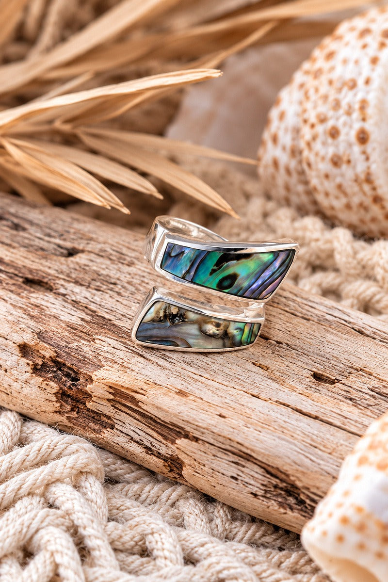 Ocean Reflections Silver Adjustable Ring