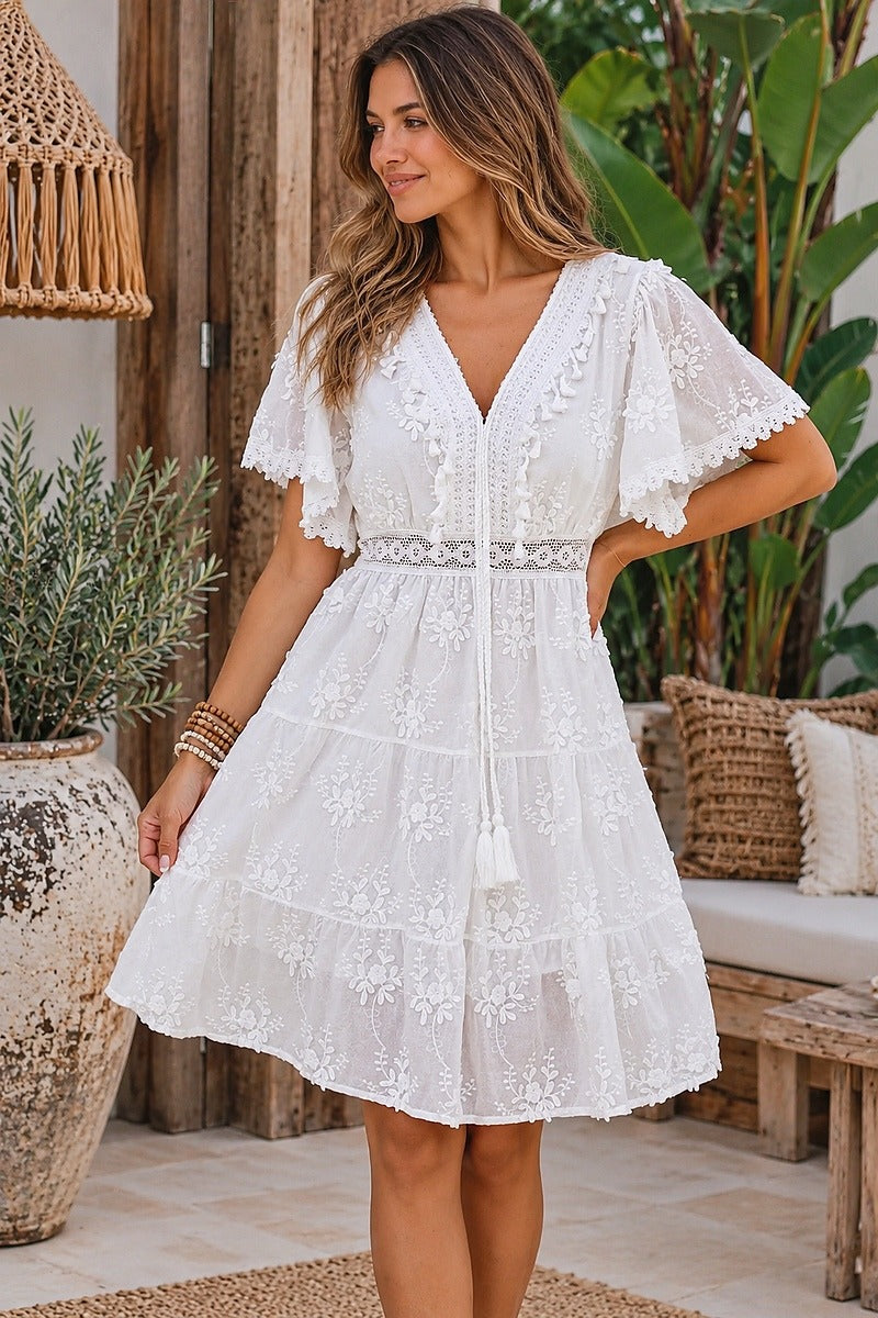 Ibiza Belle Mini Dress White