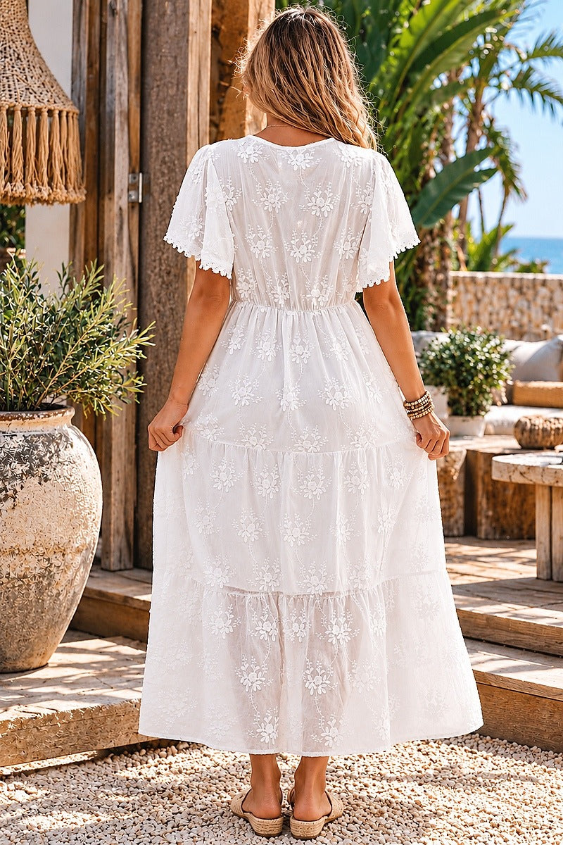 Ibiza Moon Maxi Dress – White