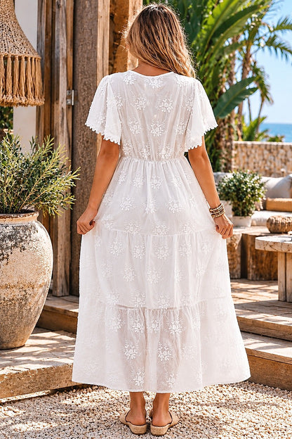 Ibiza Moon Maxi Dress – White