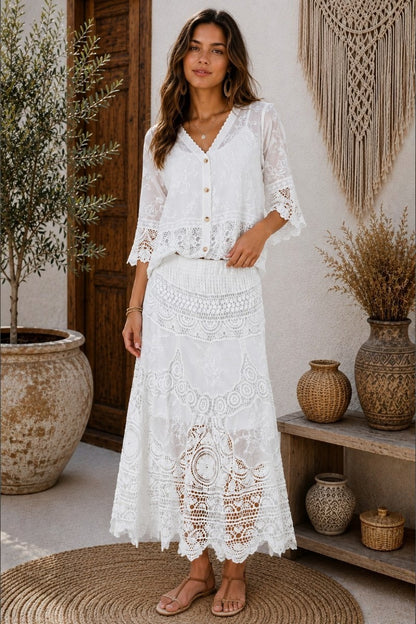 White Heirloom Lace Skirt
