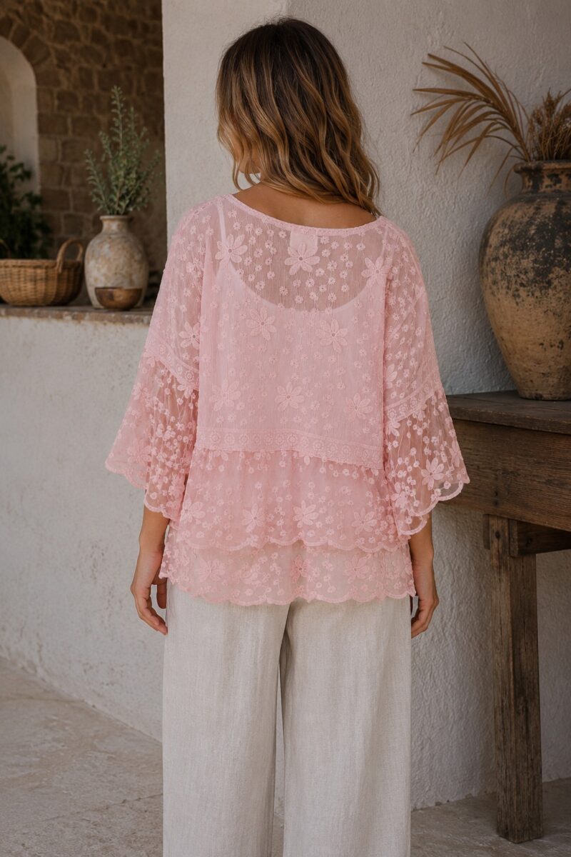 Blush Wildflower Lace Top