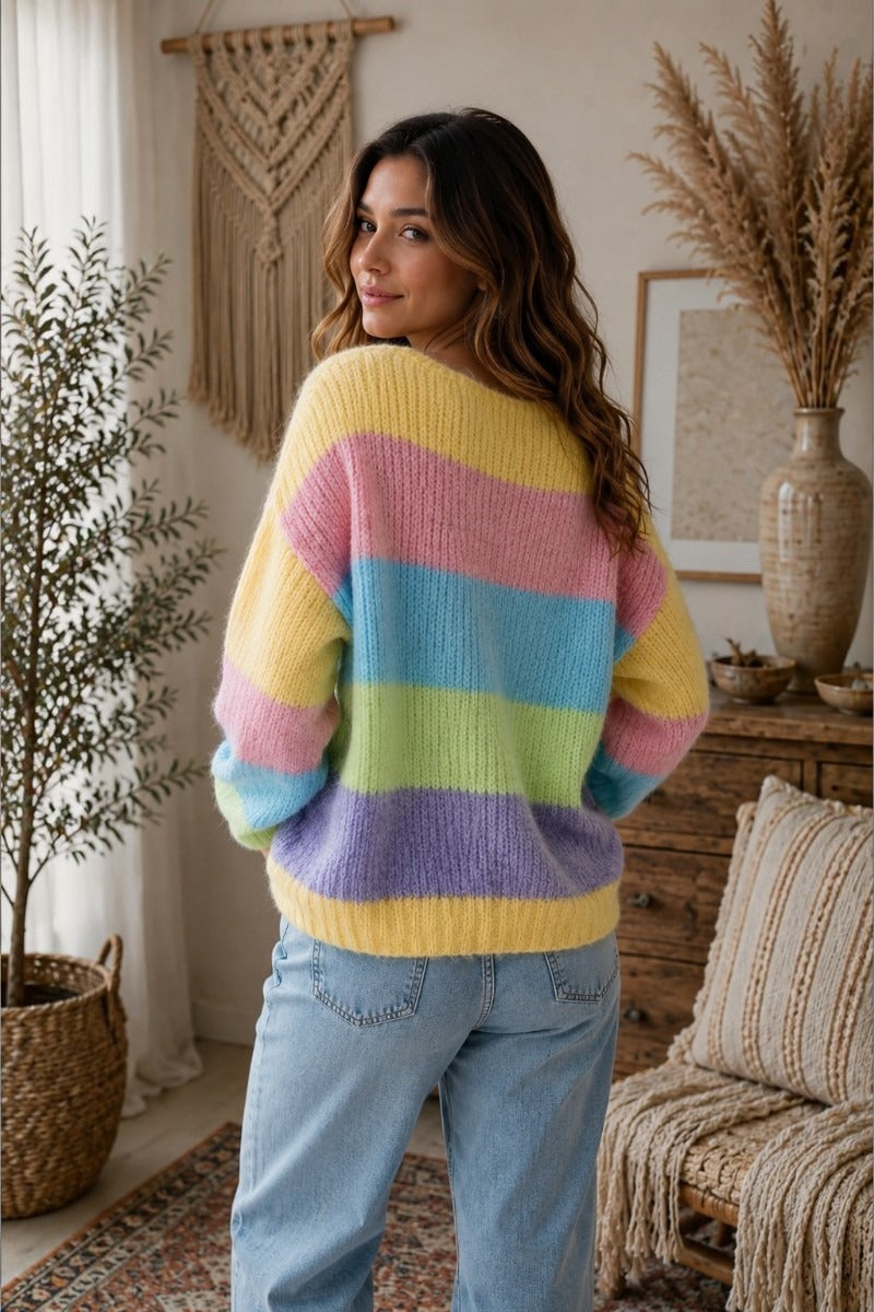 Boho Rainbow Knit