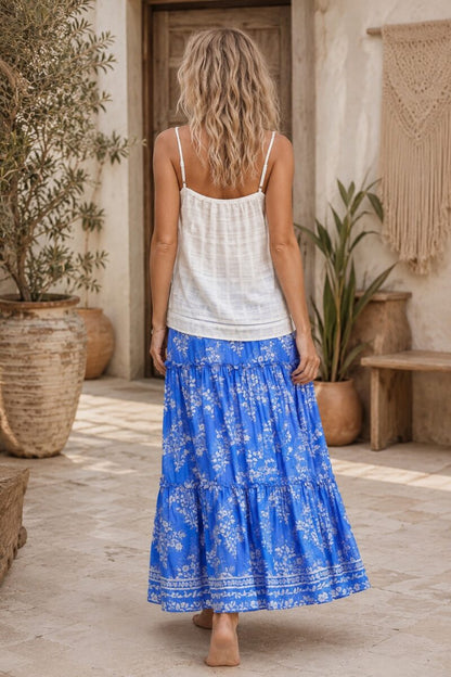 Blue Ocean Maxi Skirt