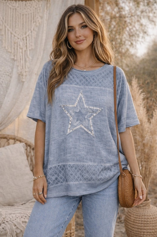 Starlight Cotton Blue Tee