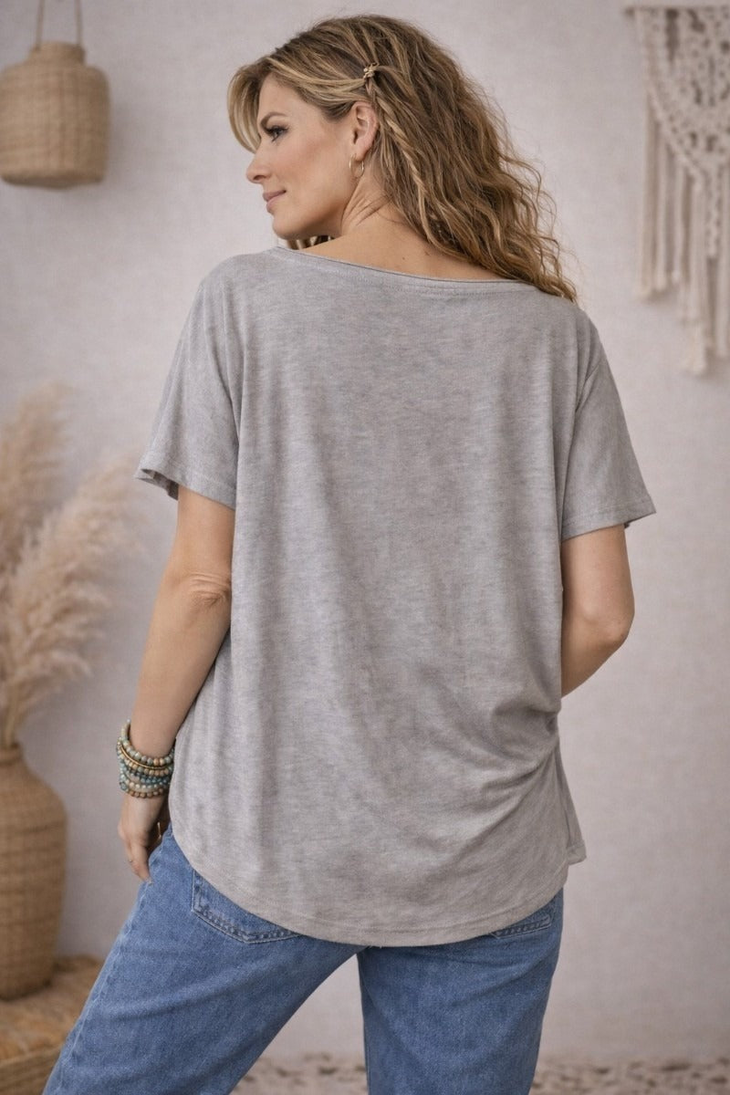 Starlight Cotton Silver Grey Tee