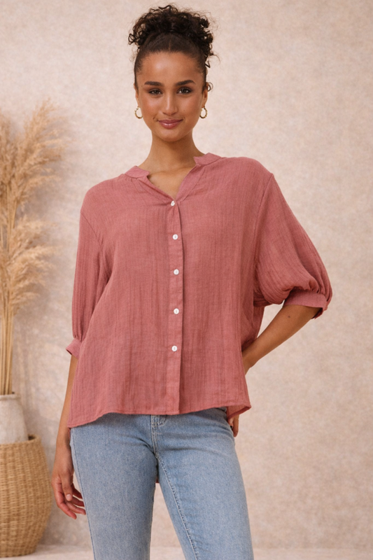 Wanderer Oversized Shirt Burgundy