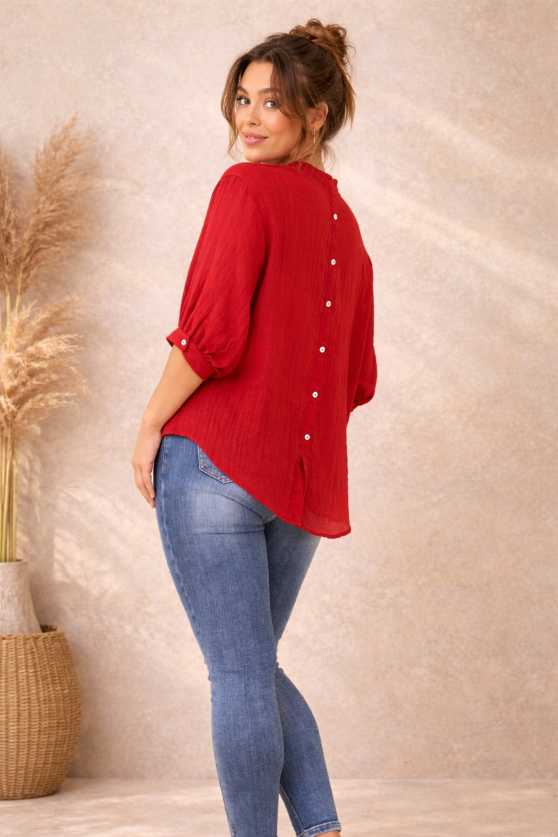 Wanderer Oversized Shirt Rich Red