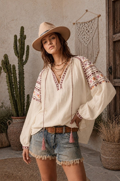 Desert Song Embroidered Blouse