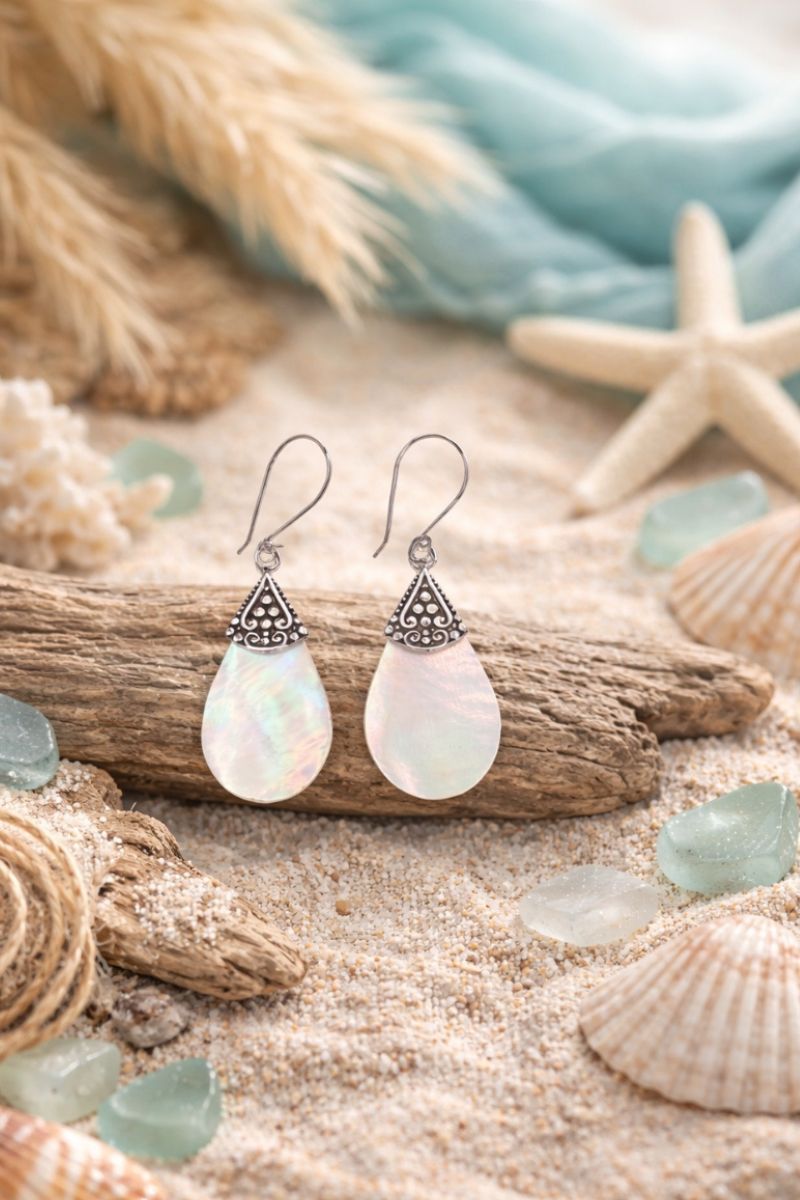 Moonlit Tides Shell Earrings