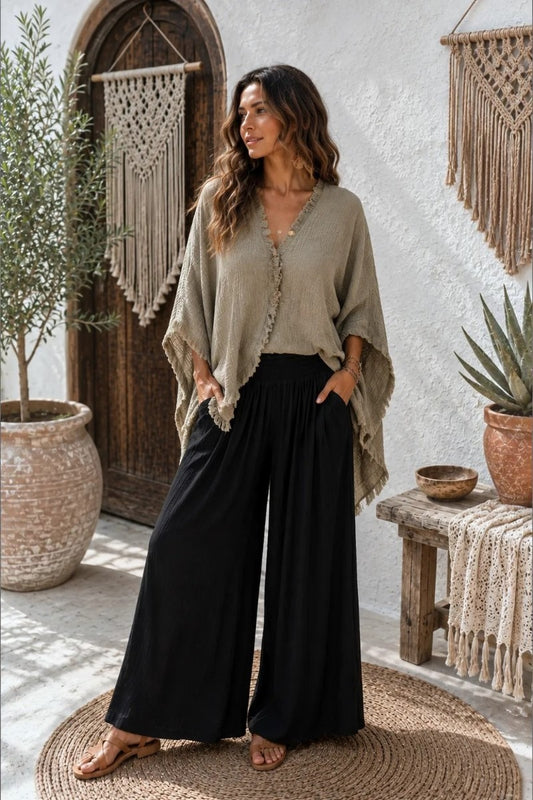 Wanderlust Wide Leg Pants Black