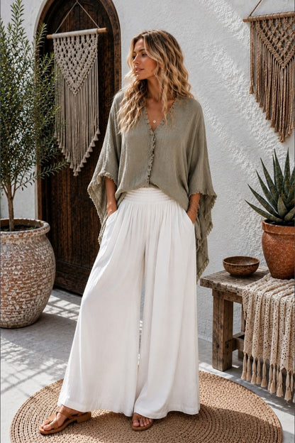 Wanderlust Wide Leg Pants White