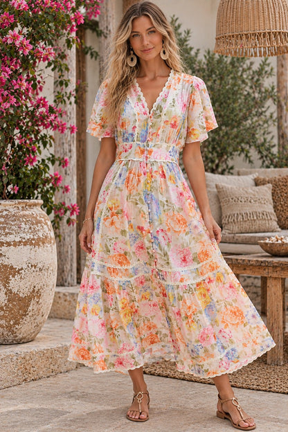 Summer Romance Floral Midi Dress