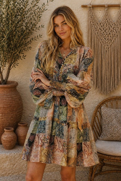 Wanderlust Patch Mini Dress