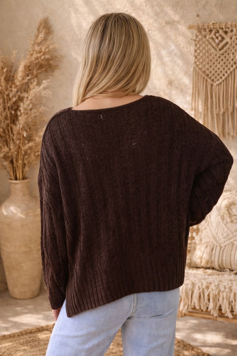 Chocolate Drift Knit