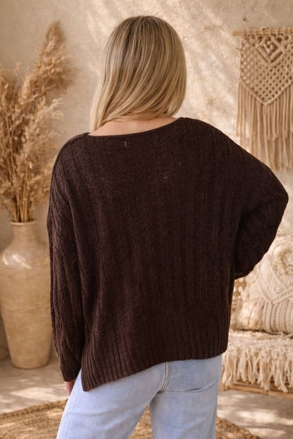 Chocolate Drift Knit