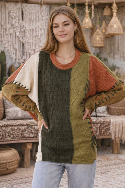 Sundown Patchwork Knit Green
