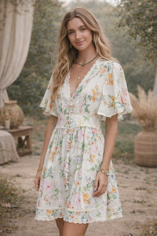 Elara Floral Mini Dress