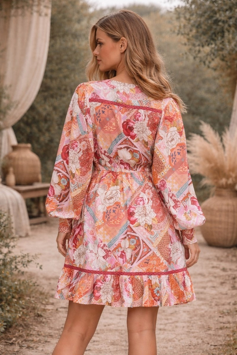Valencia Patchwork Mini Dress