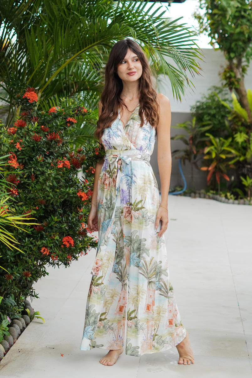 Azure Palm Pant-Suit