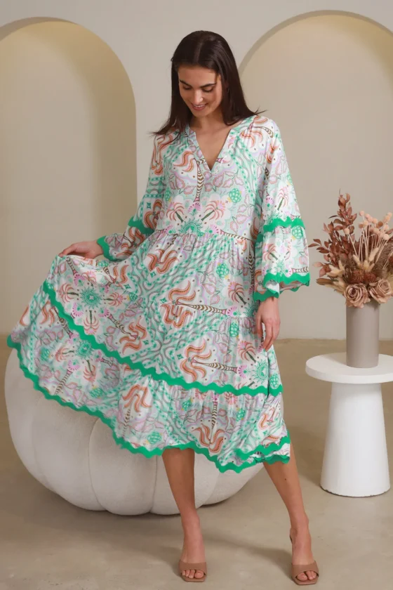Paloma Verde Midi Dress