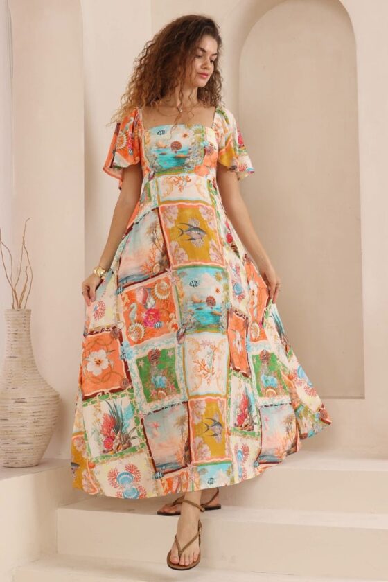 Coral Coast Maxi Dress