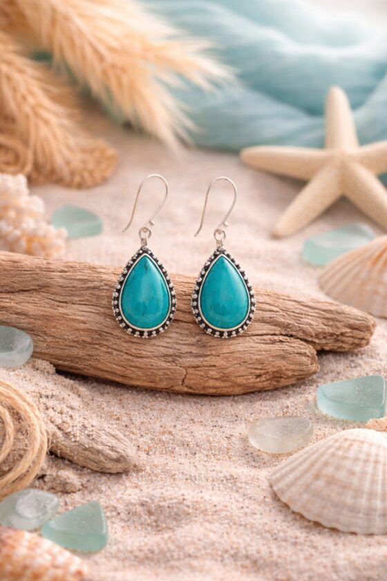 Turquoise Tide Drop Earrings