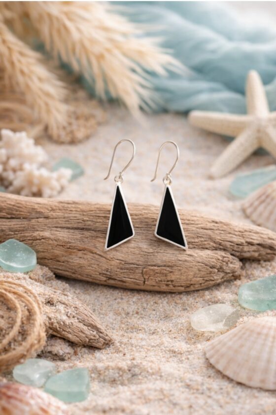 Midnight Edge Drop Earrings