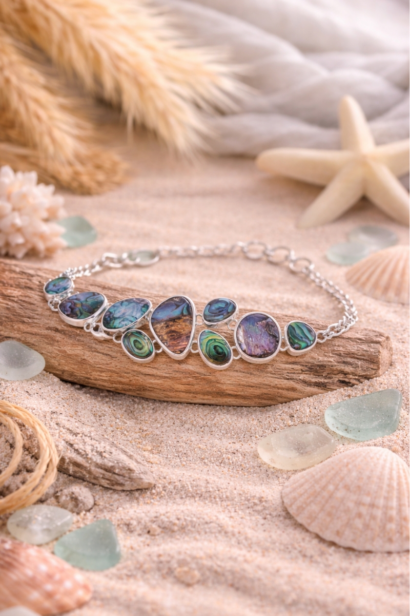 Coastal Drift Adjustable Bracelet – Ocean Iridescence