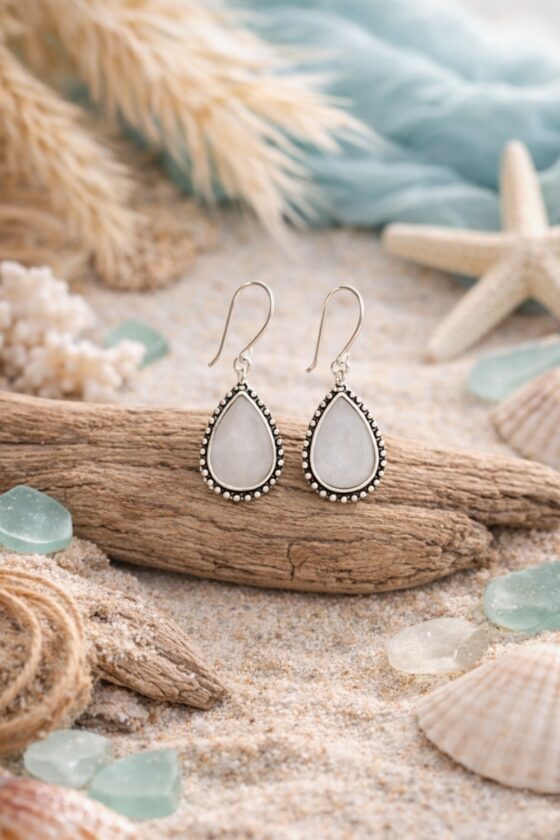 Pearl Mist Drop Earrings