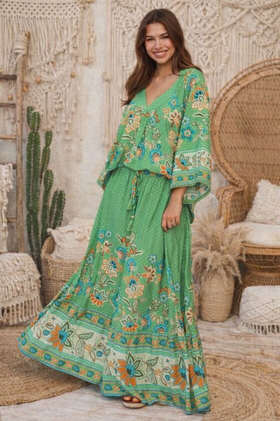 Sage Nomad Maxi Skirt