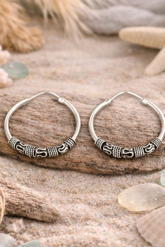 Silver Nomad Hoop Earrings